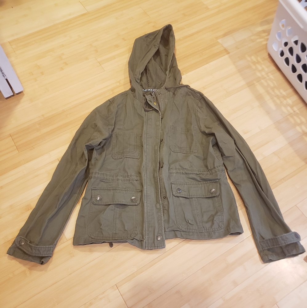 Green utility jacket
